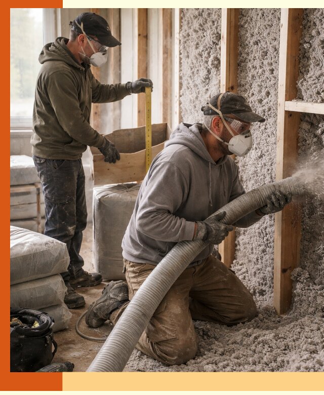 Утепление таунхауса эковатой в Батайске для максимально теплых стен