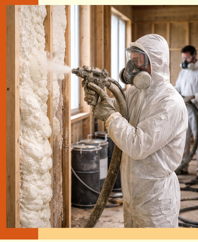 Утепление каркасного дома пенополиуретаном в Батайске