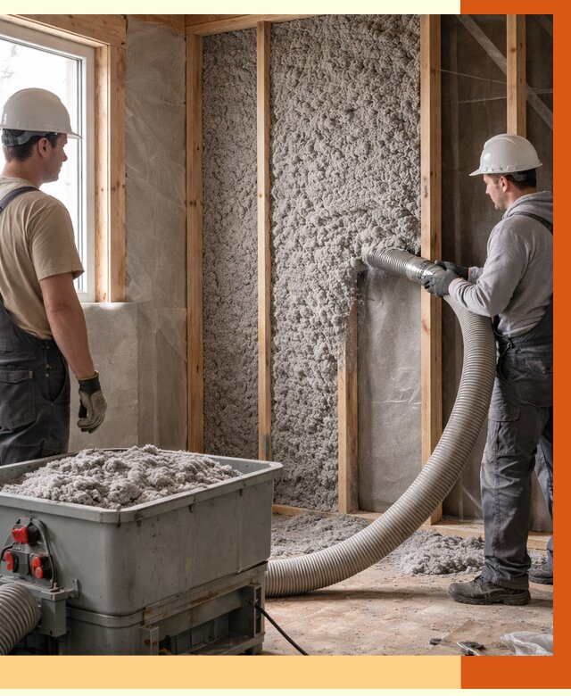 Утепление каркасного дома эковатой в Батайске от 1822 руб. | ТепломастерБтс