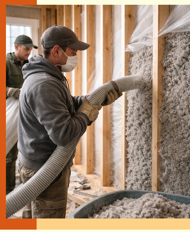 Утепление каркасного дома эковатой в Батайске — качественно и надолго