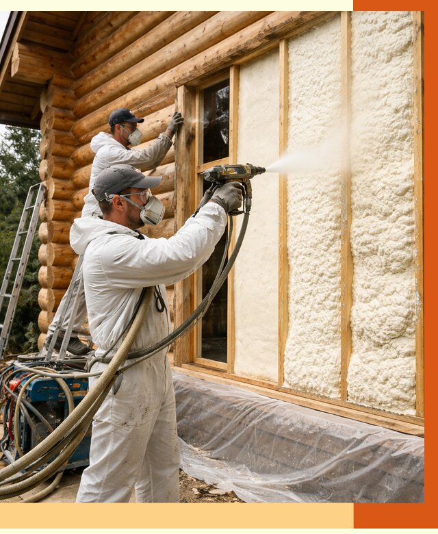 Утепление деревянного дома ППУ в Батайске от 4251 руб/м2 | ТепломастерБтс — под ключ
