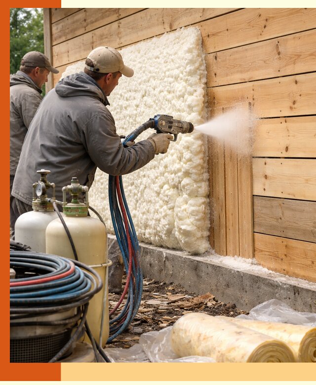 Утепление деревянного дома пенополиуретаном в Батайске