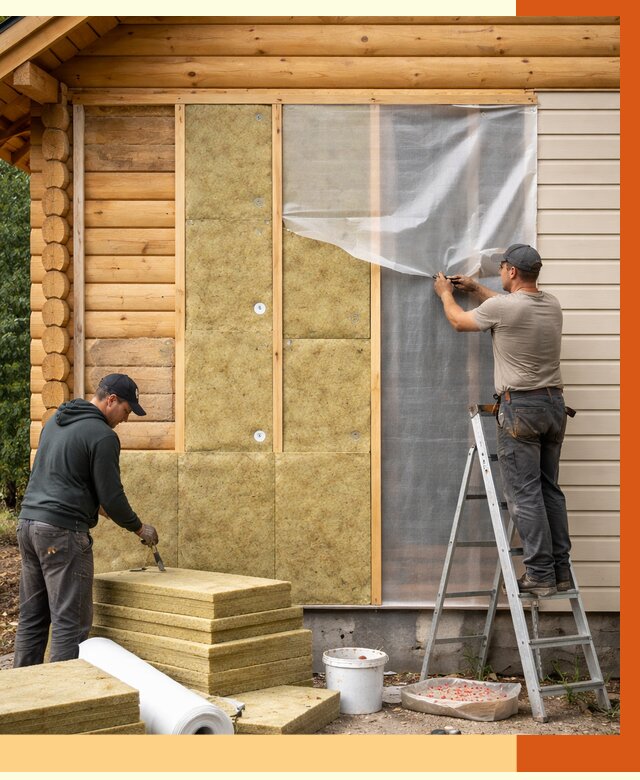 Утепление дома из бруса в Батайске от 3795 руб./м2 — работы под ключ | ТепломастерБтс