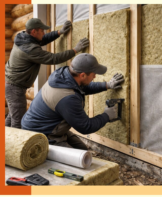 Утепление бревенчатого дома под ключ в Батайске