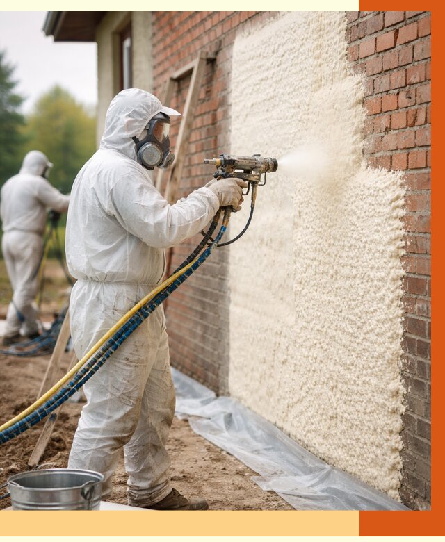 Утепление кирпичного дома ППУ в Батайске под ключ от 6579 руб. | ТепломастерБтс