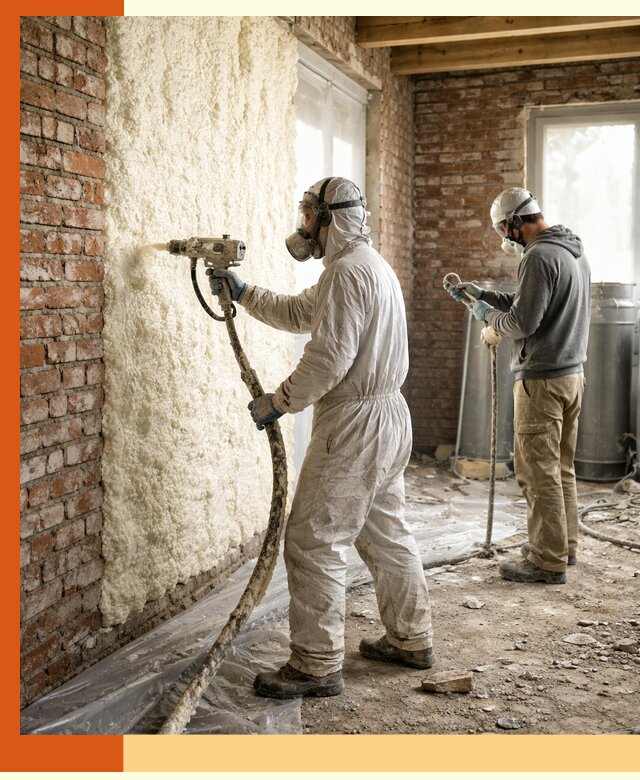 Утепление кирпичного дома пенополиуретаном в Батайске