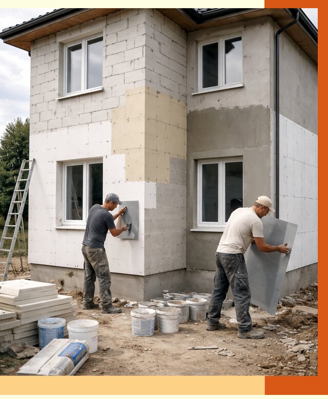 Утепление дома из газобетона в Батайске от 4251 руб./м² — заказать у ТепломастерБтс