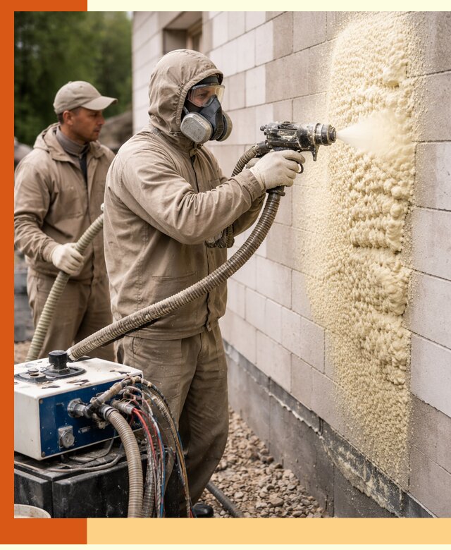 Утепление дома из газобетона ППУ в Батайске — надежная теплоизоляция