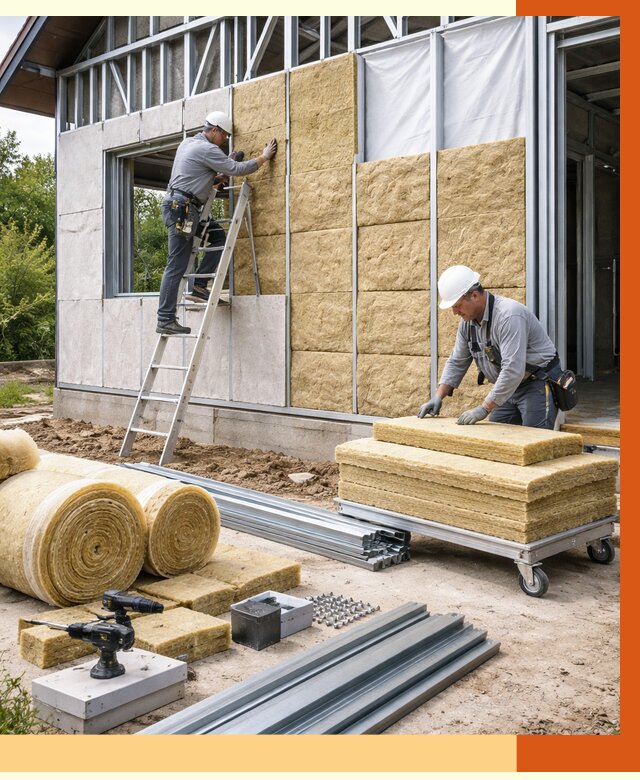 Утепление дома из ЛСТК в Батайске от 5263 руб./м² — профессионально | ТепломастерБтс