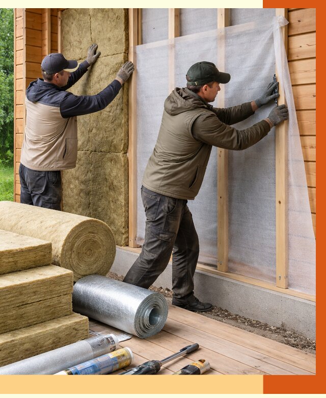 Утепление дома из двойного бруса в Батайске от 4858 руб./м² — ТепломастерБтс под ключ