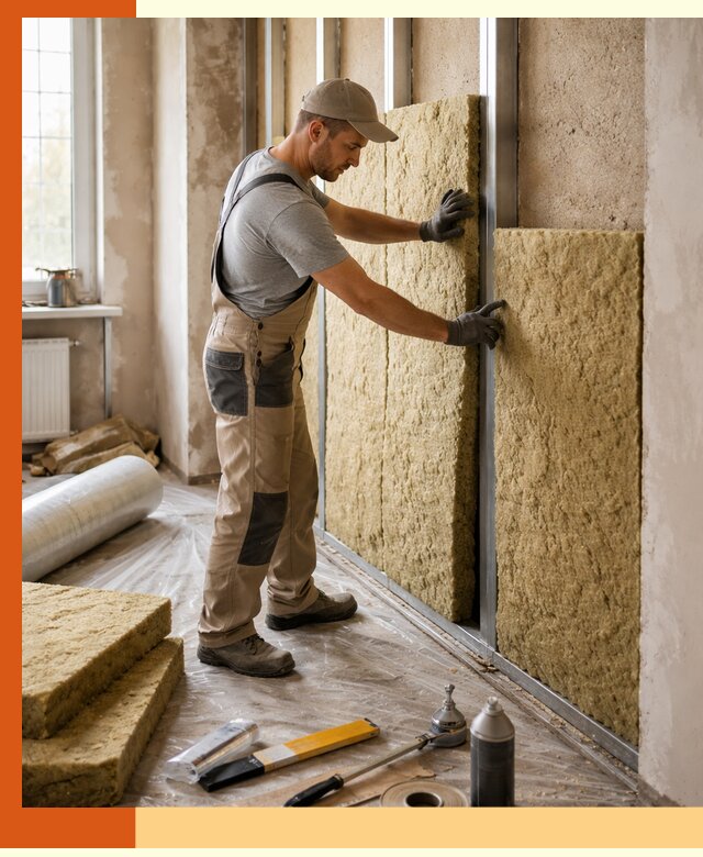 Утепление квартиры в Батайске — комплексная теплоизоляция стен и полов