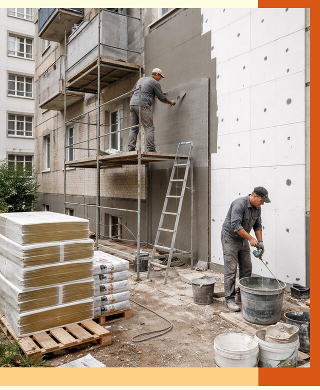 Утепление квартиры снаружи в Батайске от 6224 руб/м2 под ключ | ТепломастерБтс