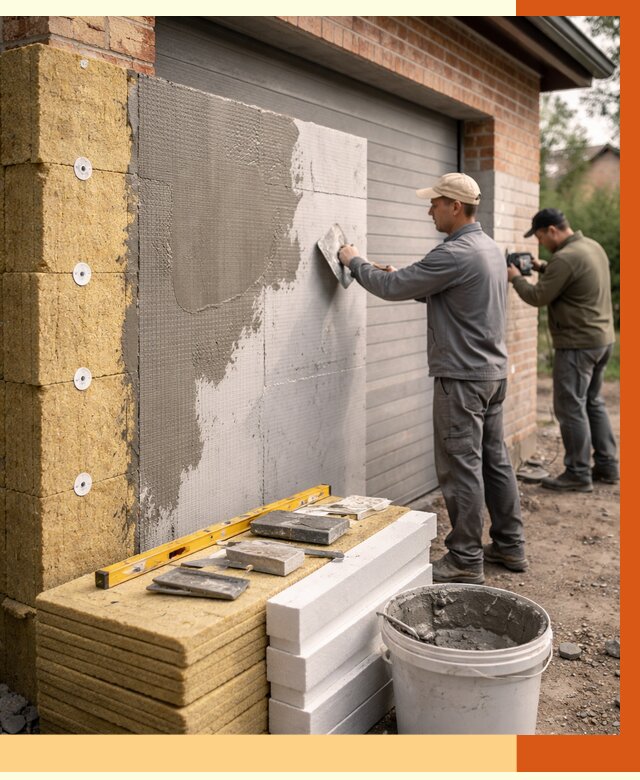 Утепление гаража снаружи в Батайске от 4251 руб. за м2 — наружное утепление под ключ | ТепломастерБтс