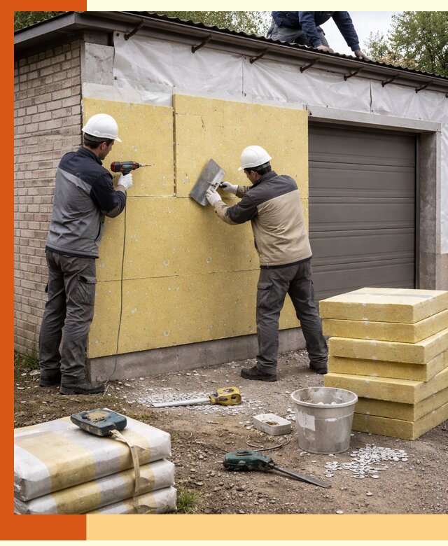 Утепление гаража снаружи в Батайске качественно и надёжно