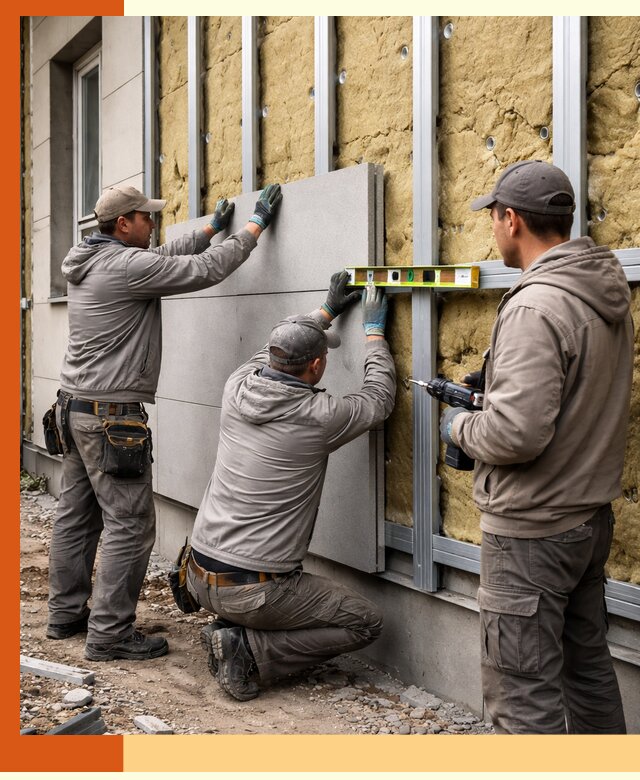 Утепление вентилируемого фасада под ключ в Батайске