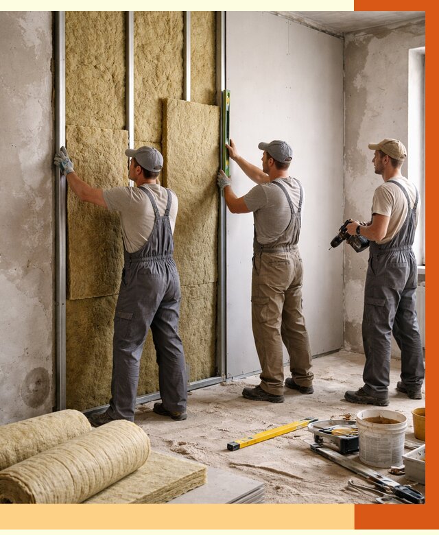 Утепление стен изнутри в Батайске от 2277 руб/м² под ключ | ТепломастерБтс