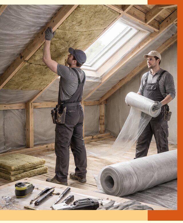 Утепление крыши изнутри мансарды в Батайске от 4251 руб./м² | ТепломастерБтс