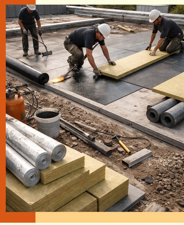 Утепление плоской крыши в Батайске — надежная теплоизоляция и герметизация