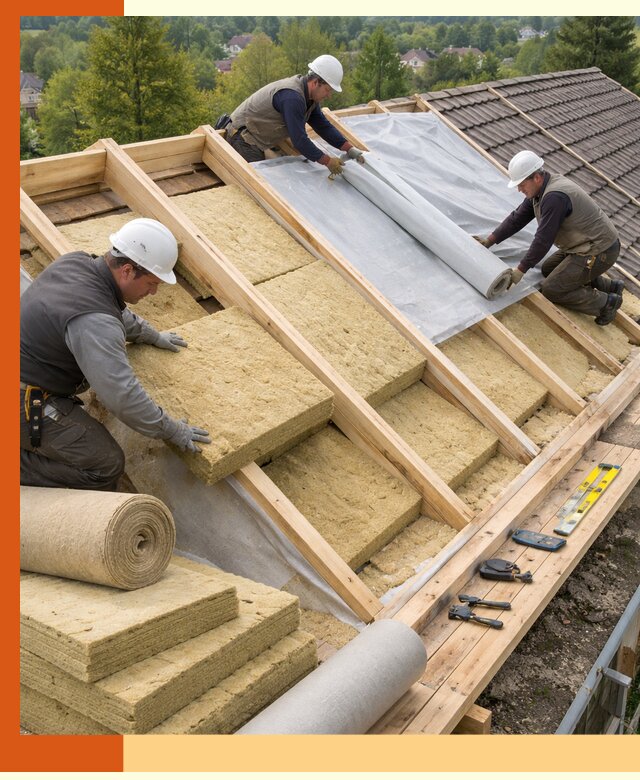 Утепление скатной крыши в Батайске качественно и надёжно