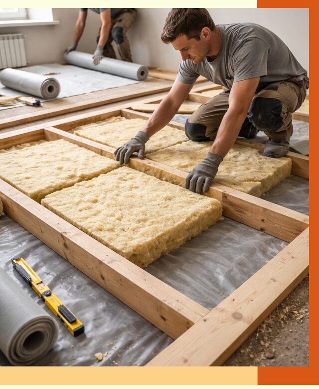 Утепление деревянного пола в Батайске от 1518 руб./м2 под ключ | ТепломастерБтс