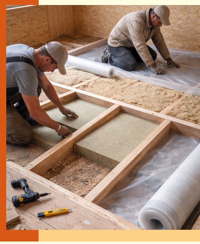 Профессиональное утепление деревянного пола в Батайске