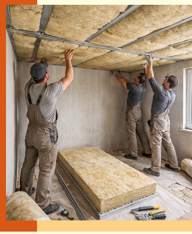 Утепление потолка в Батайске — тепло и без сквозняков