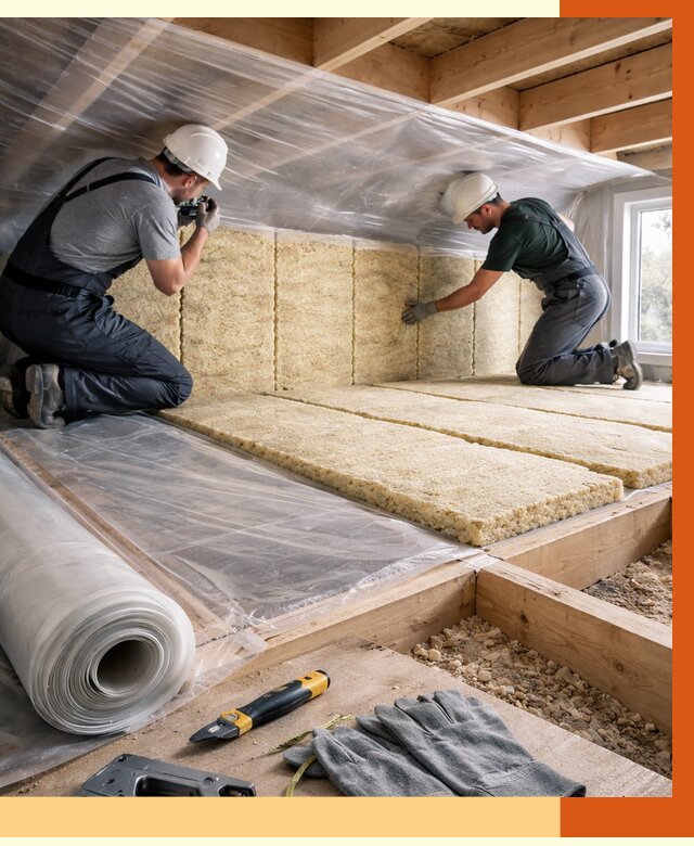 Утепление перекрытий в Батайске от 2884 руб/м2 — утепление межэтажных и чердачных | ТепломастерБтс