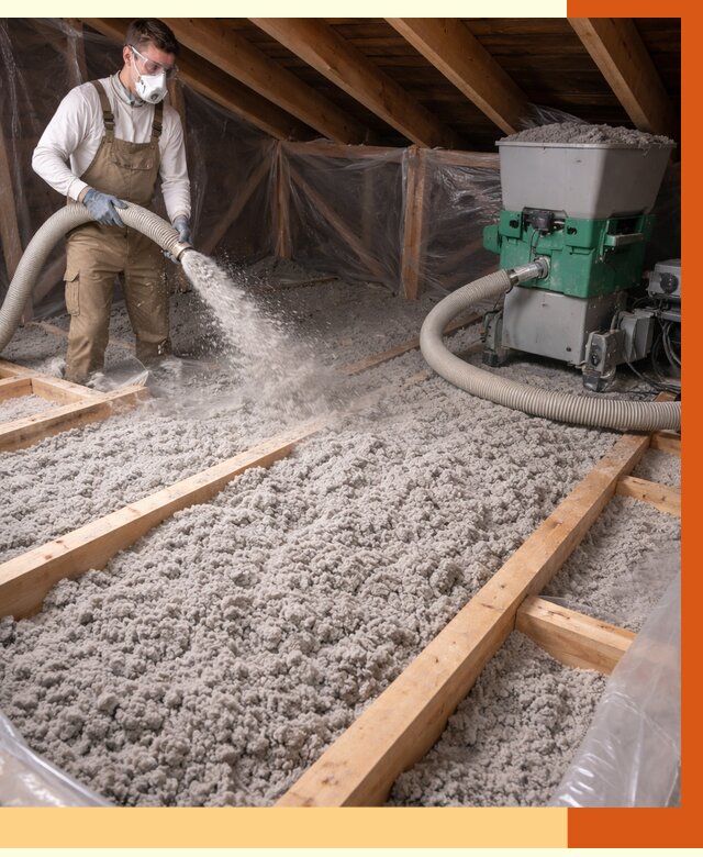 Утепление чердака эковатой в Батайске от 1468 руб/м2 — заказать у ТепломастерБтс