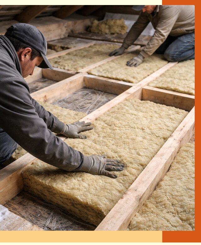 Утепление чердака минватой в Батайске от 3542 руб/м2 под ключ | ТепломастерБтс