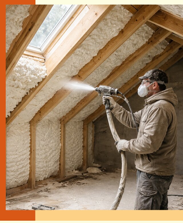 Утепление мансарды ППУ в Батайске быстро и надежно