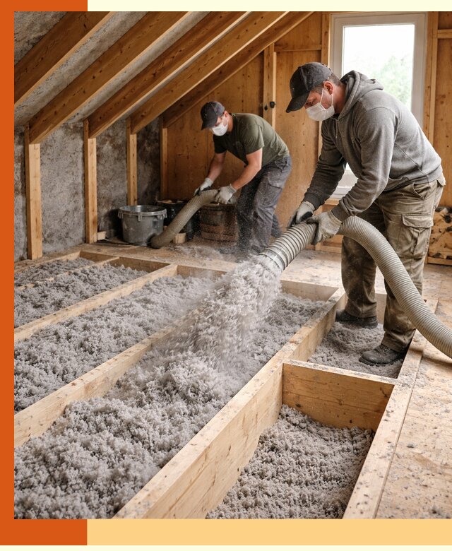 Утепление мансарды эковатой в Батайске с гарантией качества