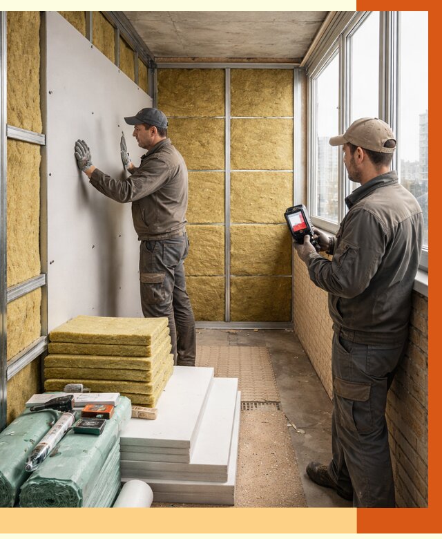 Утепление балкона в Батайске от 4554 руб. под ключ | ТепломастерБтс