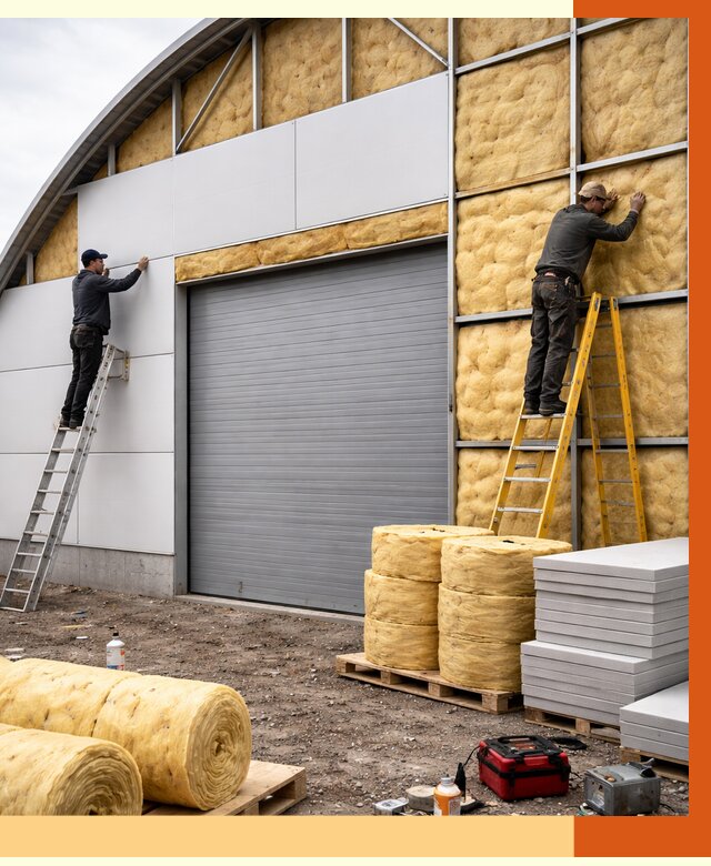 Утепление ангара пенополиуретаном в Батайске от 7287 руб./м² — комплекс от ТепломастерБтс