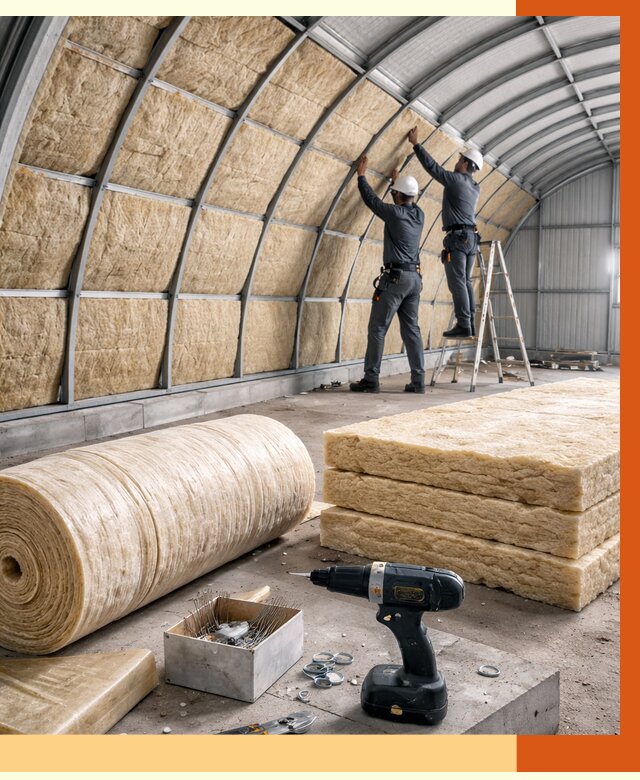 Утепление арочного ангара в Батайске от 3239 руб./м2 под ключ | ТепломастерБтс