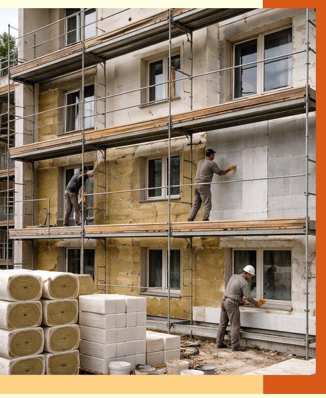 Утепление гостиницы в Батайске от 7287 руб./м2 — комплексно, ППУ, под ключ | ТепломастерБтс