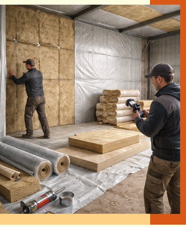 Утепление теплого склада в Батайске под ключ от 11639 руб/м² | ТепломастерБтс