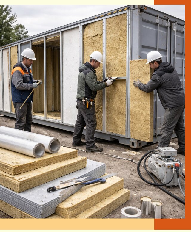 Утепление морского контейнера в Батайске от 3795 руб. под ключ | ТепломастерБтс