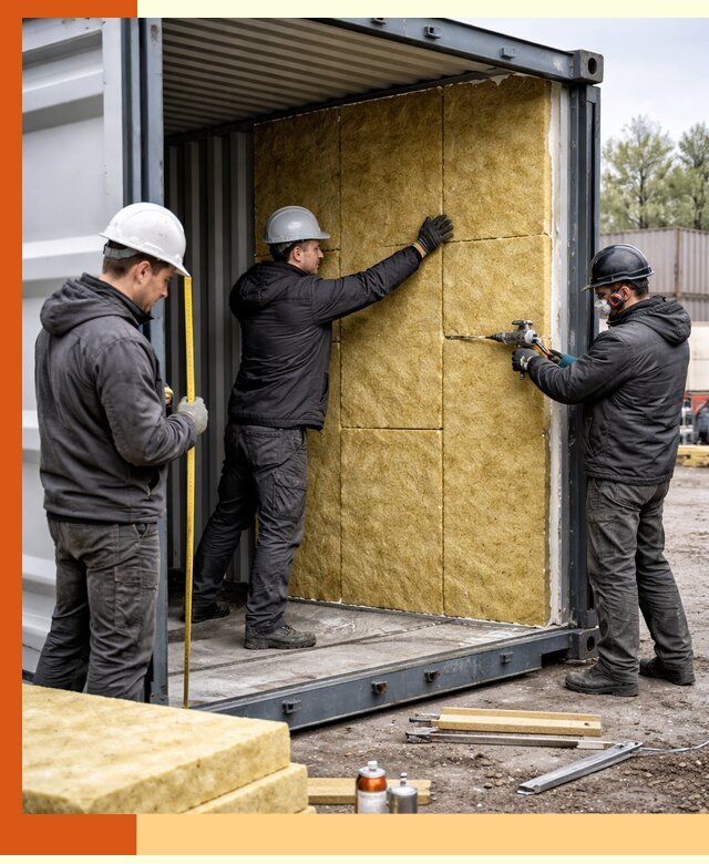 Утепление морского контейнера в Батайске: надежная теплоизоляция и защита