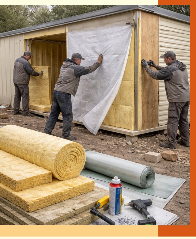 Утепление строительной бытовки в Батайске от 12651 руб. под ключ | ТепломастерБтс