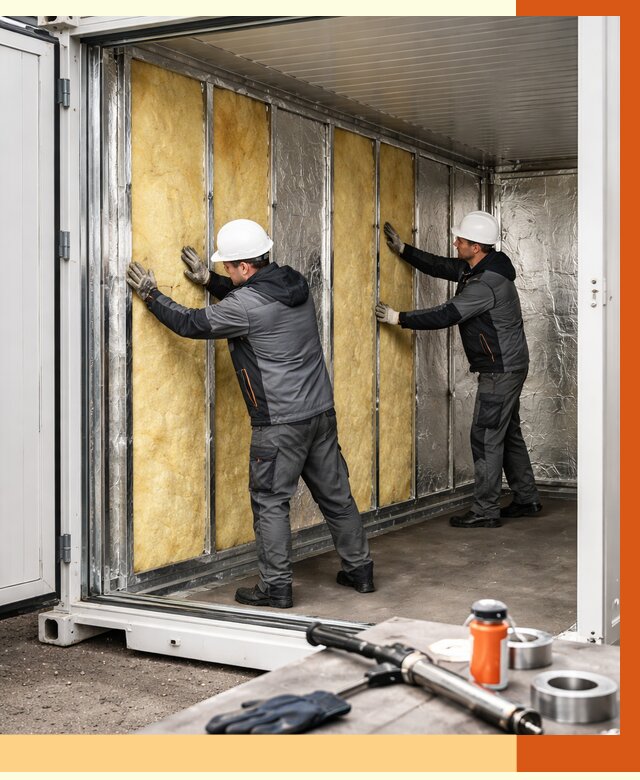 Утепление рефрижераторного контейнера в Батайске от 45545 руб./м² | ТепломастерБтс