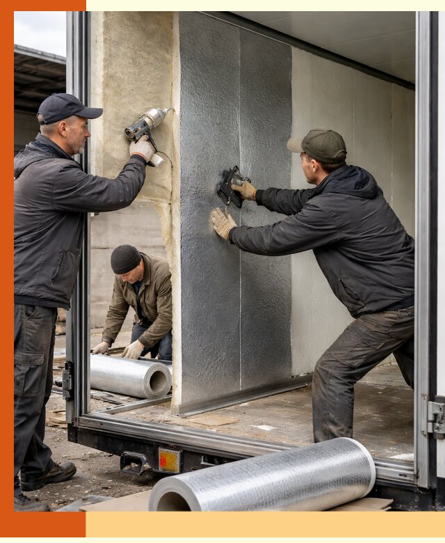 Утепление холодильного кузова в Батайске — монтаж и теплоизоляция