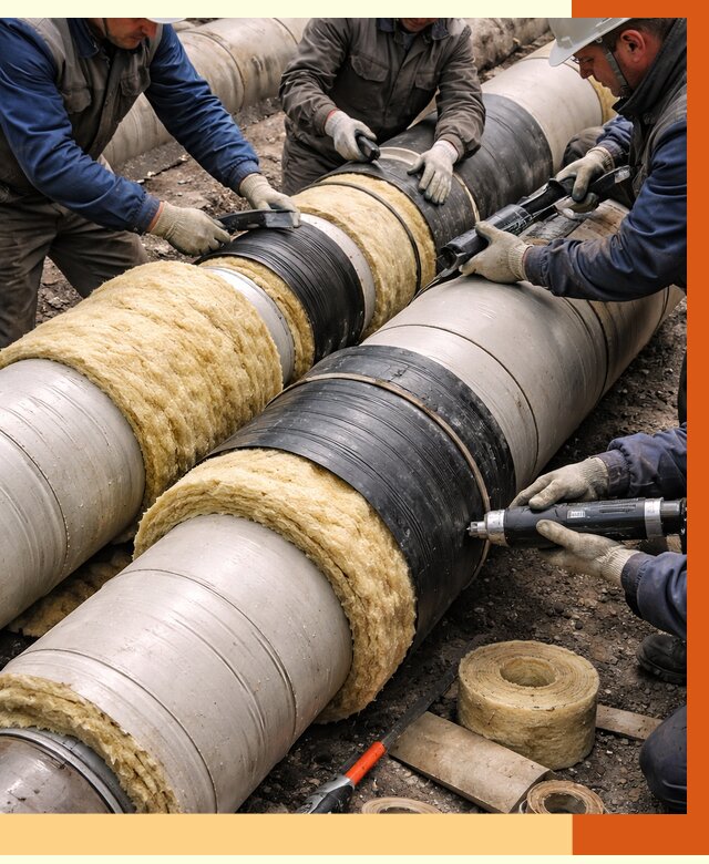 Утепление трубопровода в Батайске под ключ от 1872 руб. — надежно и выгодно | ТепломастерБтс