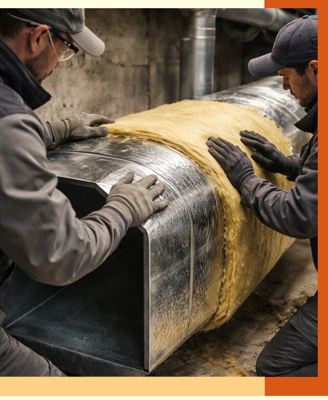 Утепление воздуховодов в Батайске от 4251 руб. — теплоизоляция вентиляции | ТепломастерБтс