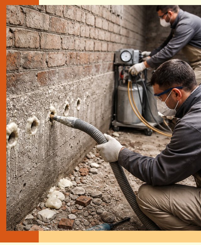 Заполнение колодцевой кладки ППУ в Батайске быстро и герметично