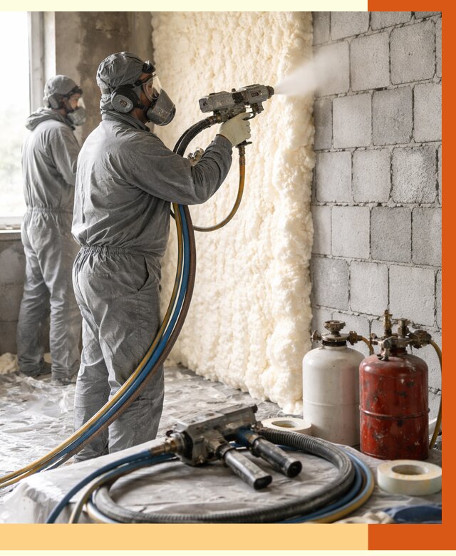 Утепление блочной стены ППУ в Батайске от 4301 руб./м² — ТепломастерБтс