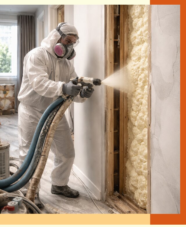 Межстеновое утепление ППУ в Батайске от 2783 руб/м2 — межстенное утепление под ключ | ТепломастерБтс