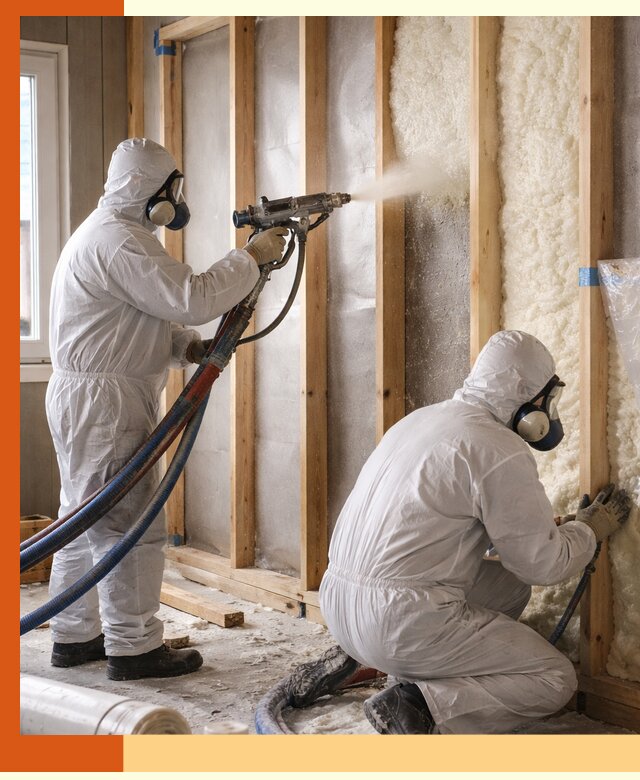 Утепление каркасной стены ППУ в Батайске для домов и коттеджей