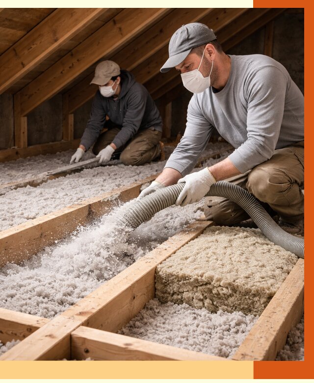 Заполнение полостей чердачного перекрытия в Батайске от 4554 руб. | ТепломастерБтс