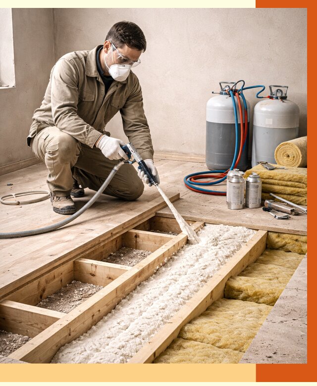 Заполнение полостей межэтажного перекрытия в Батайске от 4251 руб. | ТепломастерБтс