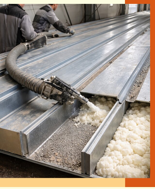 Заполнение пустот кровельных панелей в Батайске от 7287 руб. под ключ | ТепломастерБтс